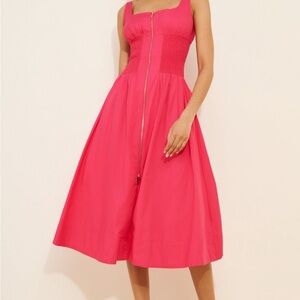 Anthropologie Tommie Square Neck Midi Dress